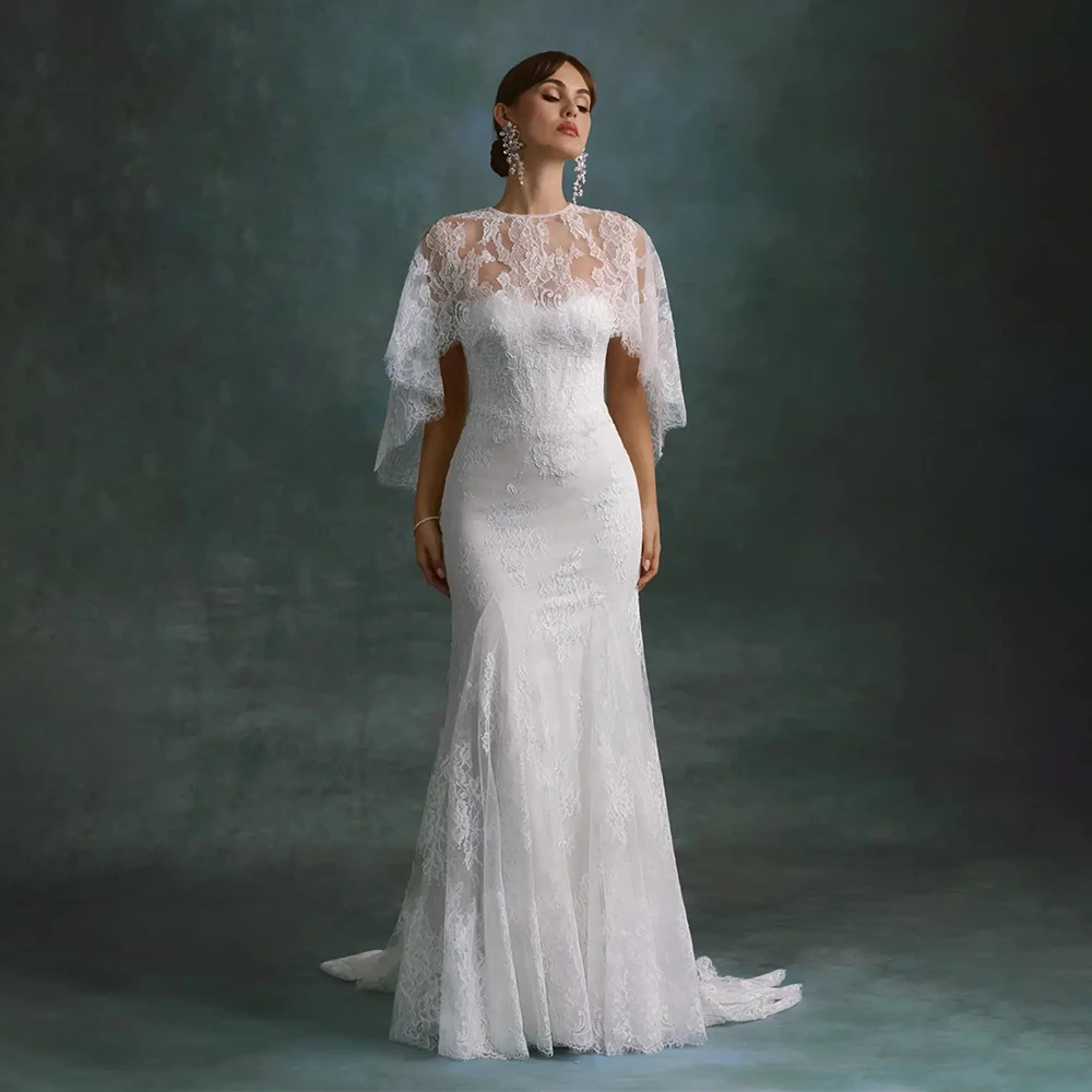 Luxury Lace Mermaid Wedding Dress Strapless Bridal Gown Elegant Bride Dress Formal Vestido De Novia Custom Made Wedding Gowns