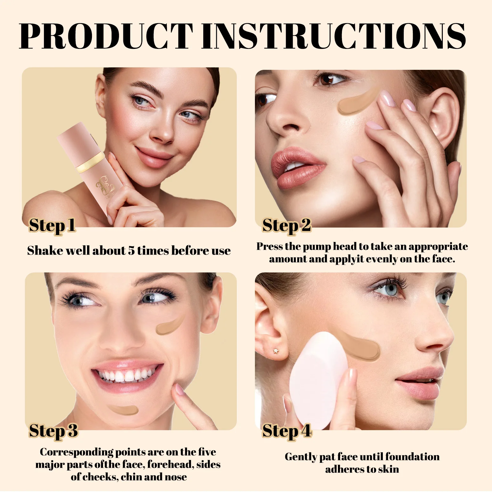 Lanisty Light Spectrum Foundation SPF 50 - 30g Color Mimicking Technology, Moisturizing & Even Skin Tone, Long Lasting Coverage