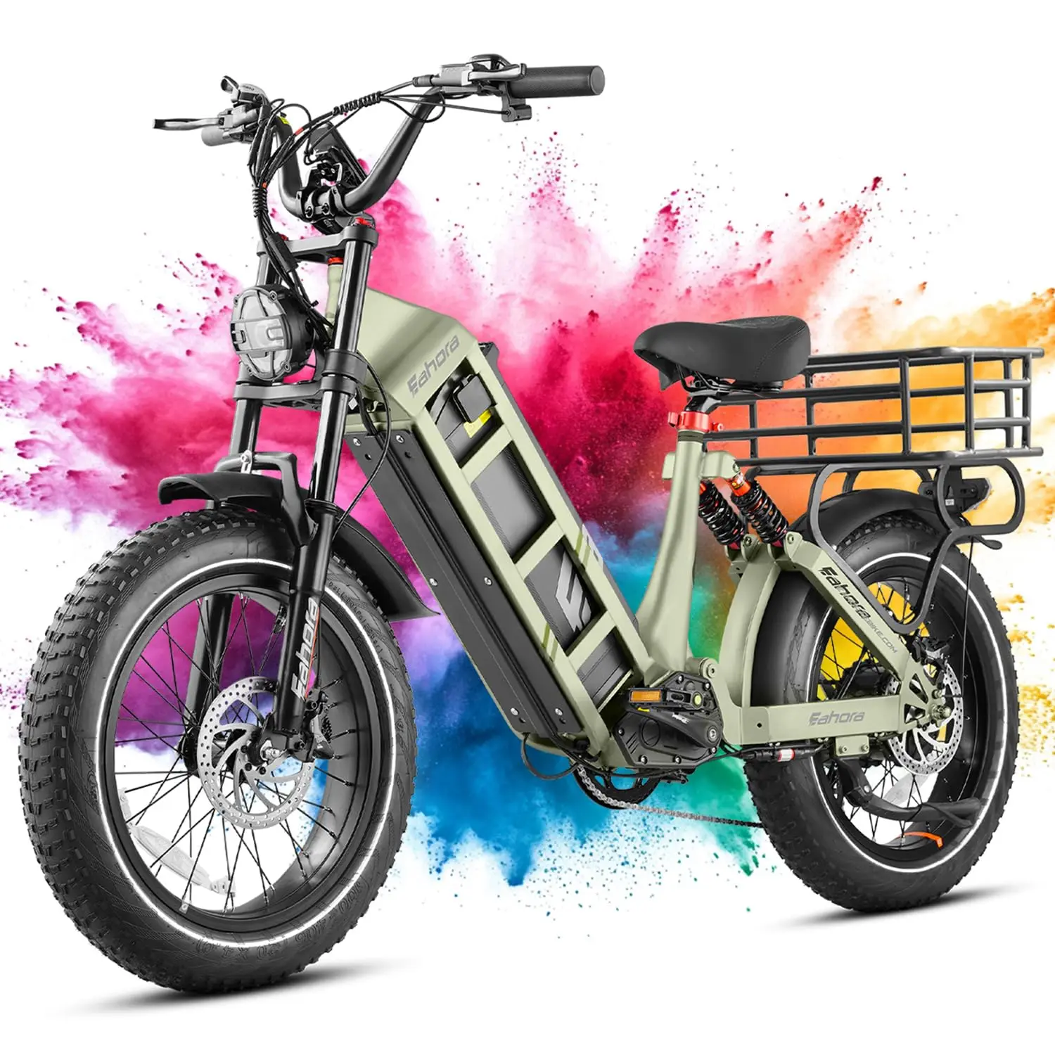 Pro 2 EBike - Dual Motor 5400W/1200W 30-43MPH 60V 70Ah 200Mile Long Range Electric Bike for Adults, 20'' Fat Tire