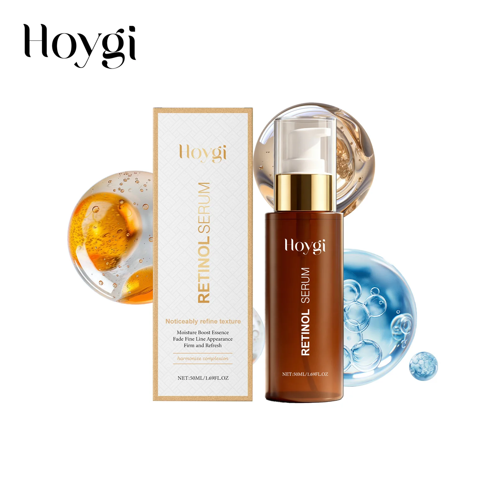 เซรั่มเรตินอลโฮยจิสำหรับผิวหน้า เอสเซนส์บำรุงผิวให้ความชุ่มชื้น ลดเลือนริ้วรอย ปรับสภาพผิวให้เรียบเนียน ปรับสีผิวให้สม่ำเสมอ