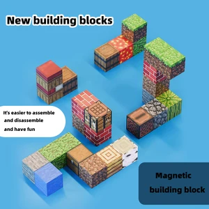 Bloques de construcción magnética Bloques de construcción de juguetes Juego completo de Juegos de construcción de mesa de construcción de construcción de juguetes de montaje de bricolaje para niños 1 de junio 12 mejores bloques de ventas para niños - №4