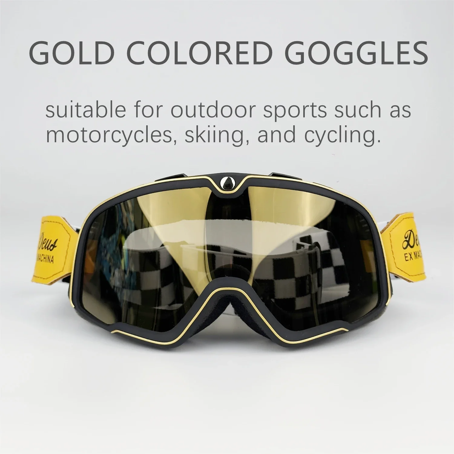 Retro Glasses Motorcycle Ski Goggles Motocross Sunglasses Helmet Riding Racing Cafe Racing Mountain Bike ATV