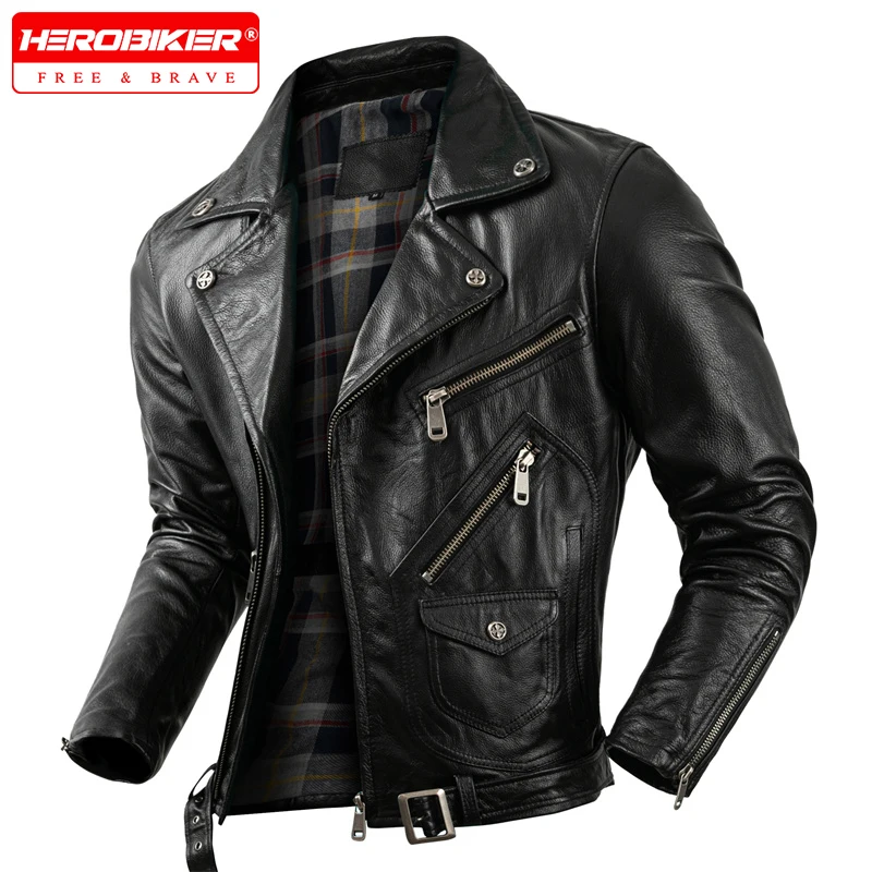 

Новая мотоциклетная кожаная куртка, осенняя внедорожная мотоциклетная куртка для верховой езды, мужская облегающая куртка из коровьей кожи, модная куртка с лацканами