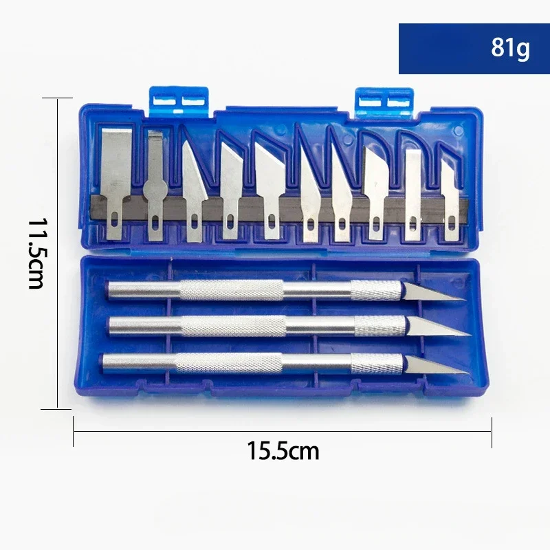 13Pcs Gadget Precision Repair Tool Metal Carving Knife Pen Style Art Seal Cutting Manual Combination Paper Cuttings Non-Slip