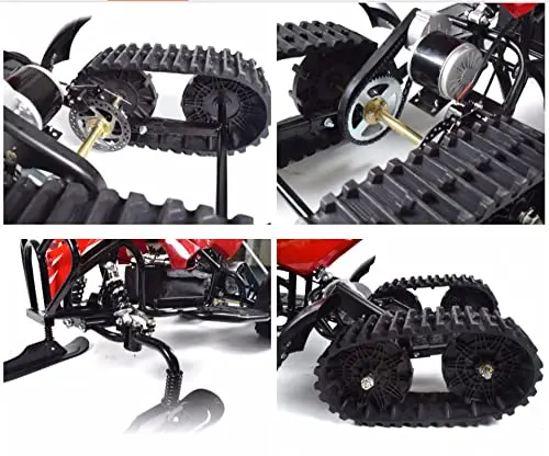 

QIQU Steel Frame & Anti-Freeze Plastic 50KG Capacity 20KM Range Rear Track Drive 36V350W Kids & Adults Electric Snowmobile