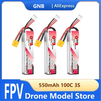 GNB 2S 7.6V 550mAh HV Lipo Battery For FPV Racing Cine Whoop BetaFPV RC Drone 7.6V Battery 100C With XT30U-F Plug