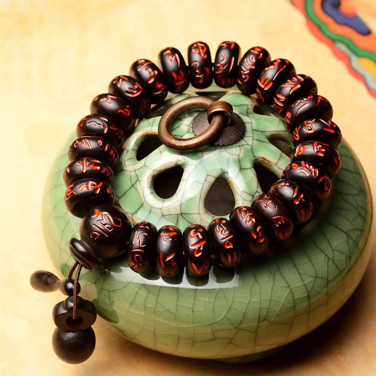 

Mahogany Bracelet Women's New Chinese Meditation HandString Men's Cinnabar Mahogany Women's National Style Fashion Jewelry Beads