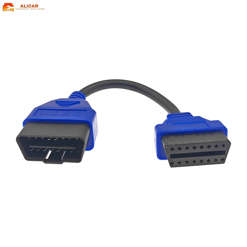 AUTOOL-Cable de extensión OBD2 de 16 pines para ELM327, herramienta de reparación de automóviles, 24cm, envío gratis