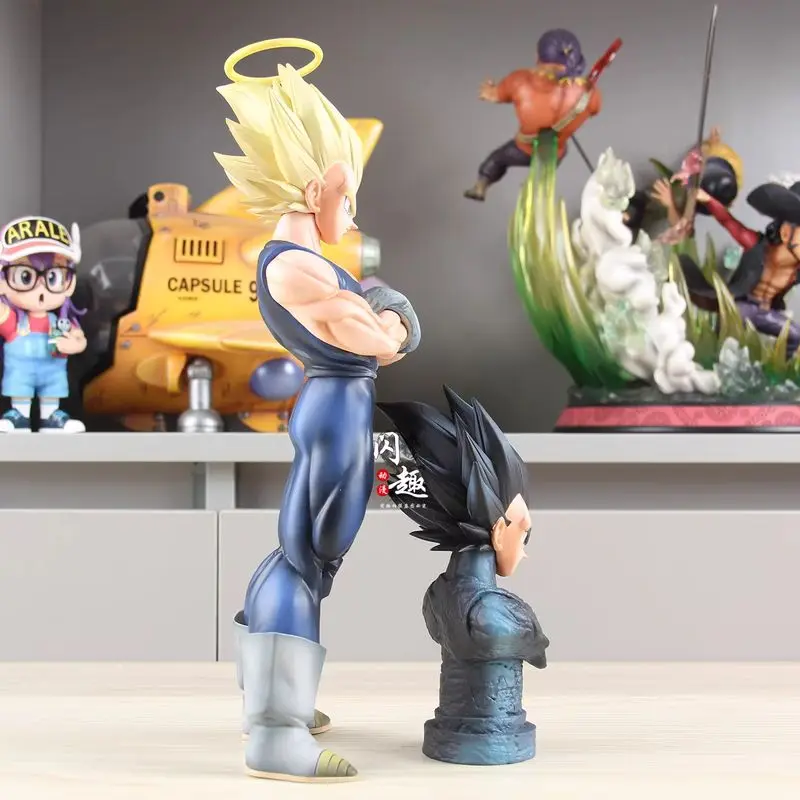 YJ Majin Vegeta Figurine with Two Heads Dragon Ball Z Action Figure 28.5cm Manga Super Saiyan Figuras Toys Anime GK Statue Model view 3