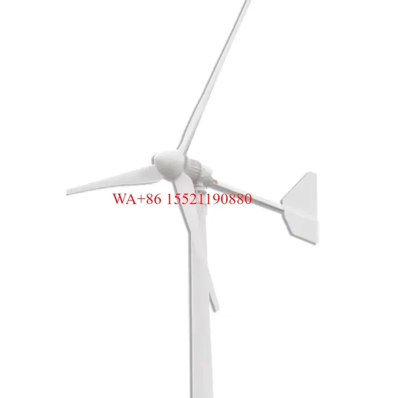 WMWMNU 8KW High Efficiency Horizontal Axis Wind Turbine 5.3M Rotor Diameter 2.5m/s Start Speed for Clean Energy Factory