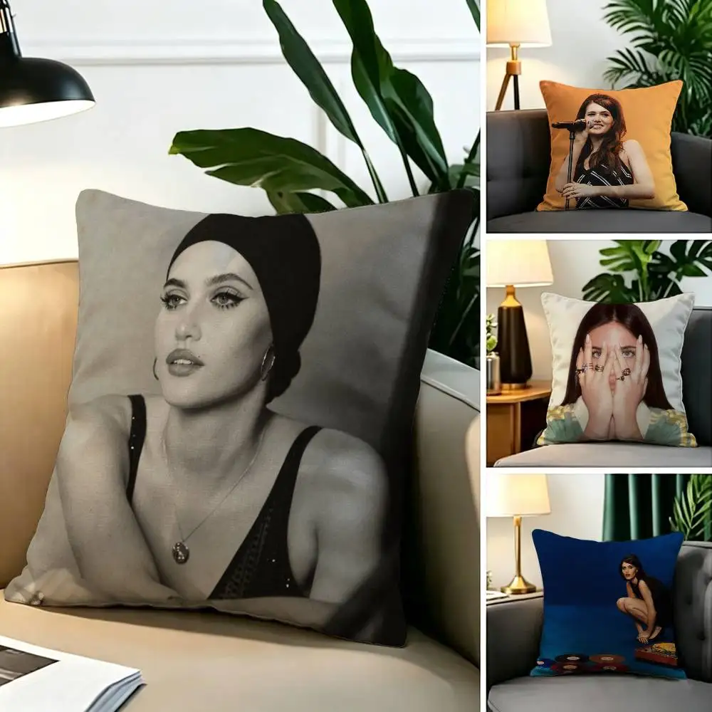 S-Sienna Spiro Singer  Pillow Case Square Double-Sided Sofa Cushion Cover Bedroom Bedside Pillow