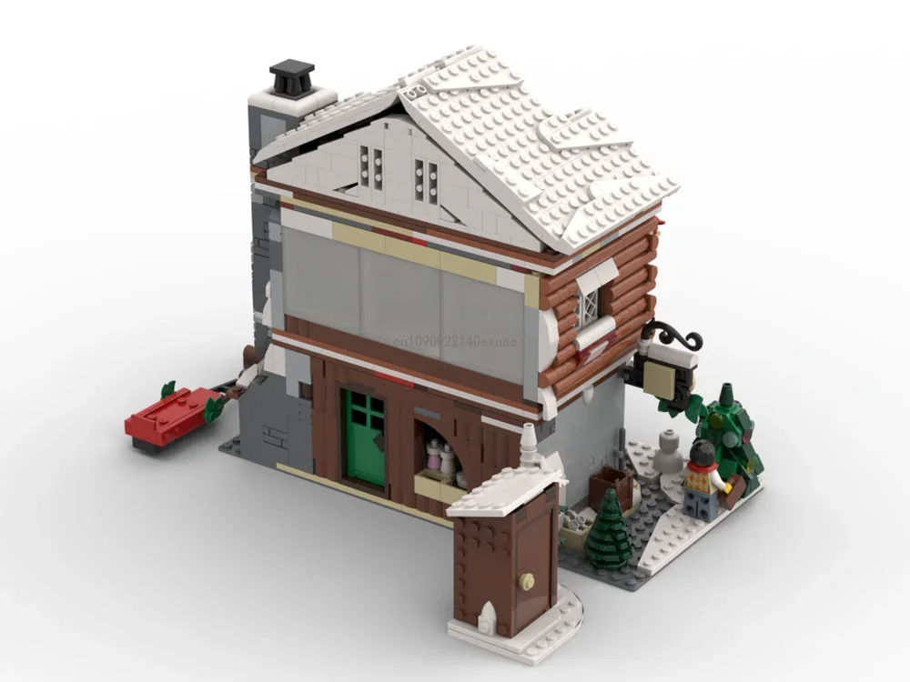 New City Hot Selling Street View Moc 10325 Winter Village Series Alpine Lodge Building Creative Ideas ChildrenToy GiftBlocks