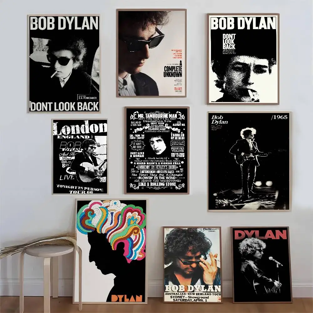 المغني الكلاسيكي بوب ديلان الفيلم الكلاسيكي الملصقات خمر غرفة بار مقهى ديكور الشمال ديكور المنزل #6