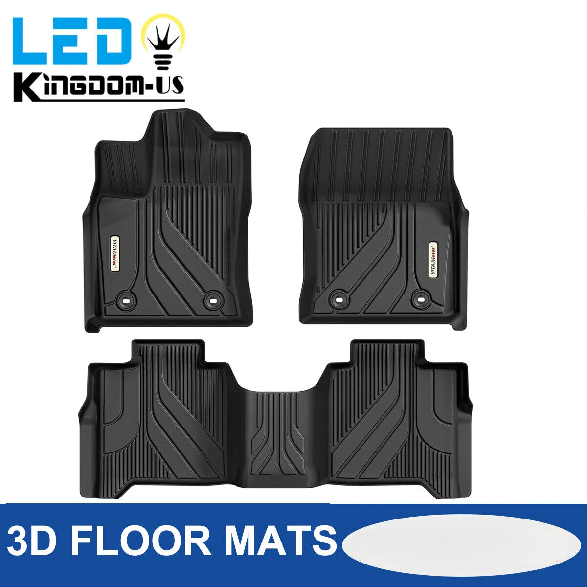 

3D Floor Mats Liners For 2022 2023 2024 Toyota Tundra CrewMax Cab TPE Waterproof Pad United States