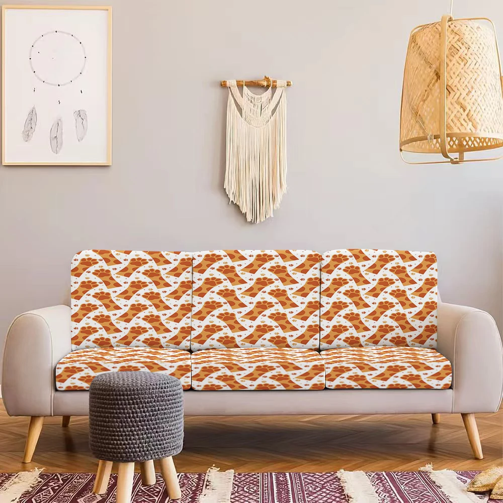 Summer Outdoor Sofa Cover with Fox Pattern, Milk Silk Fabric, Pet - Friendly, Washable Without Deformation,