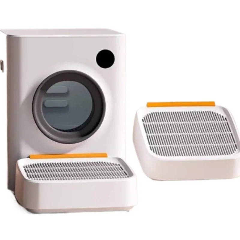 ​Automatic Litter Box Tracking Mat - High-Density Silicone Trapping Sand Particles, Anti-Tracking Cat Litter Collector