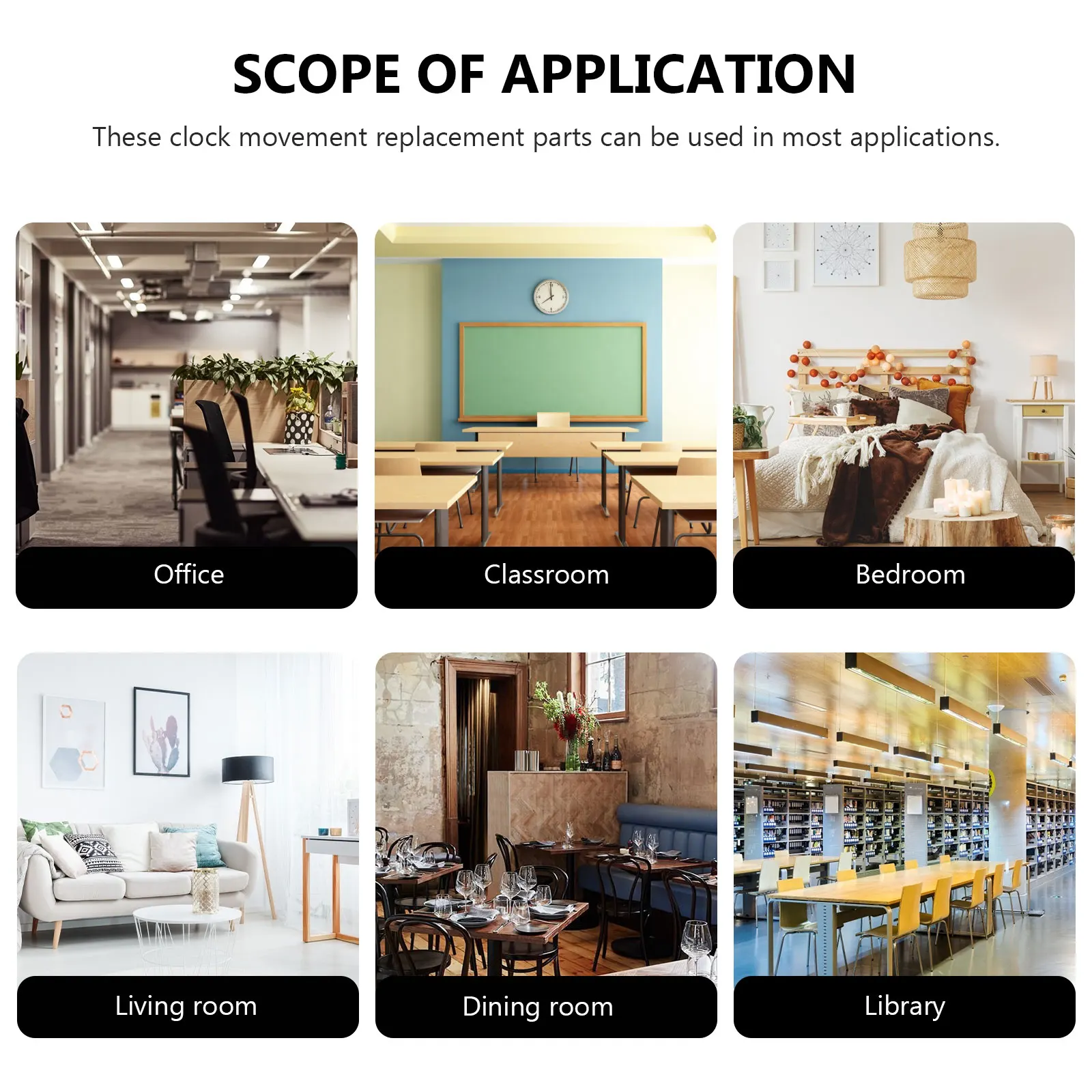 

4Sets DIY Clock Mechanism Set Quiet Environment Suitable for Library Restaurant and Other Occasions Clock Mechanism