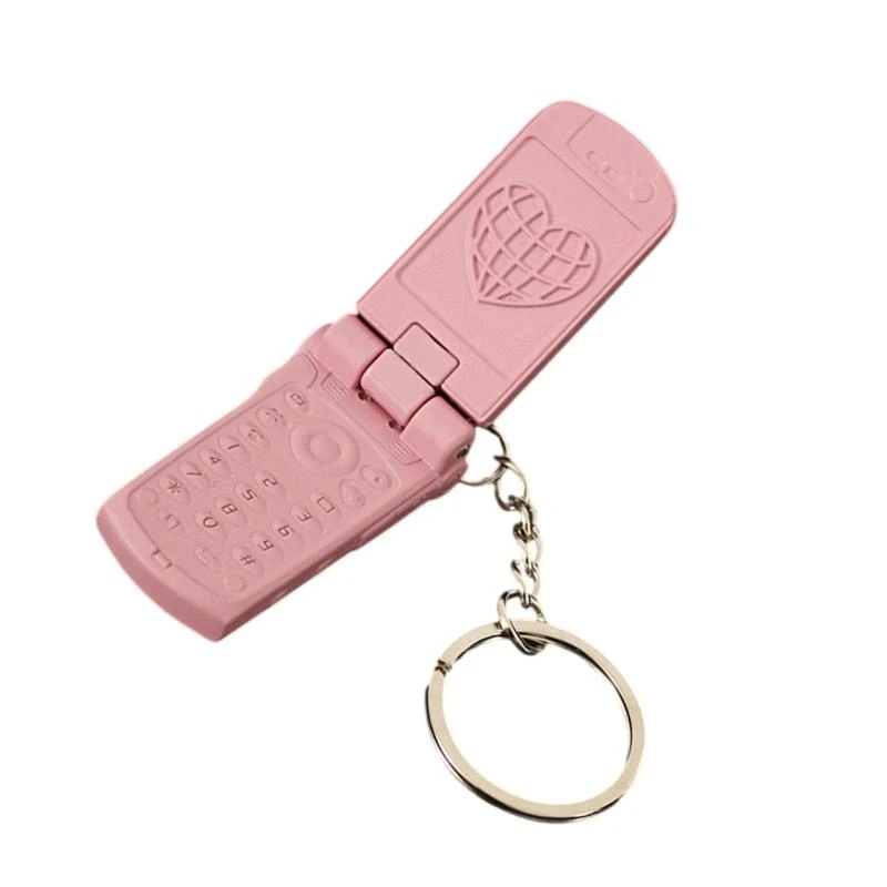 652F Trendy Rotating Small Phone Keychain Charm Pendnat for Phones and Keys Designs for Stylish Adults and Workers
