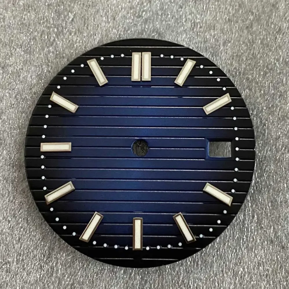 Cadran de montre à clous pour homme, barre Shoous verte, mouvement NH35, NH36, accessoires de modification de montre, pièces de réparation de montres, 30.5mm