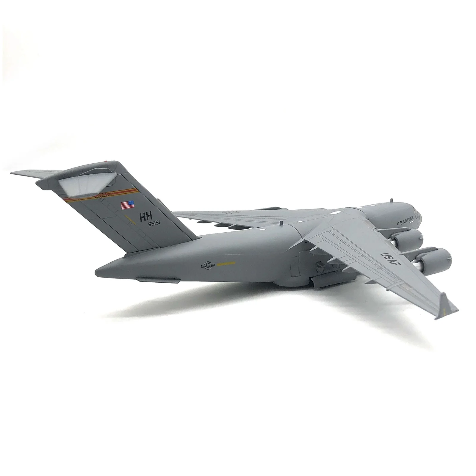 Diecast Alloy Aircraft 1:200  Aviation C-17 Transport Aircraft Model Plane Die Cast Model Kids Toy With Display Stand Light Mode