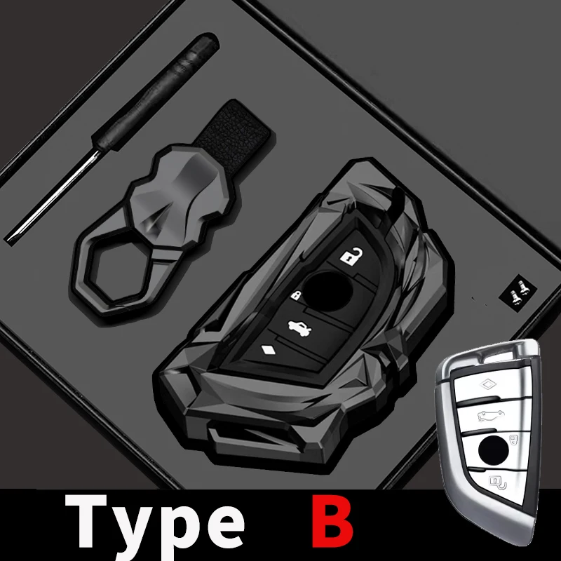 zinc alloy Car Key Cover Keychain Key Case For BMW X1 X3 X4 X5 X6 Series 1 2 3 5 7 G20 G02 G05 G31 G23 F34 F15 F40 IX3