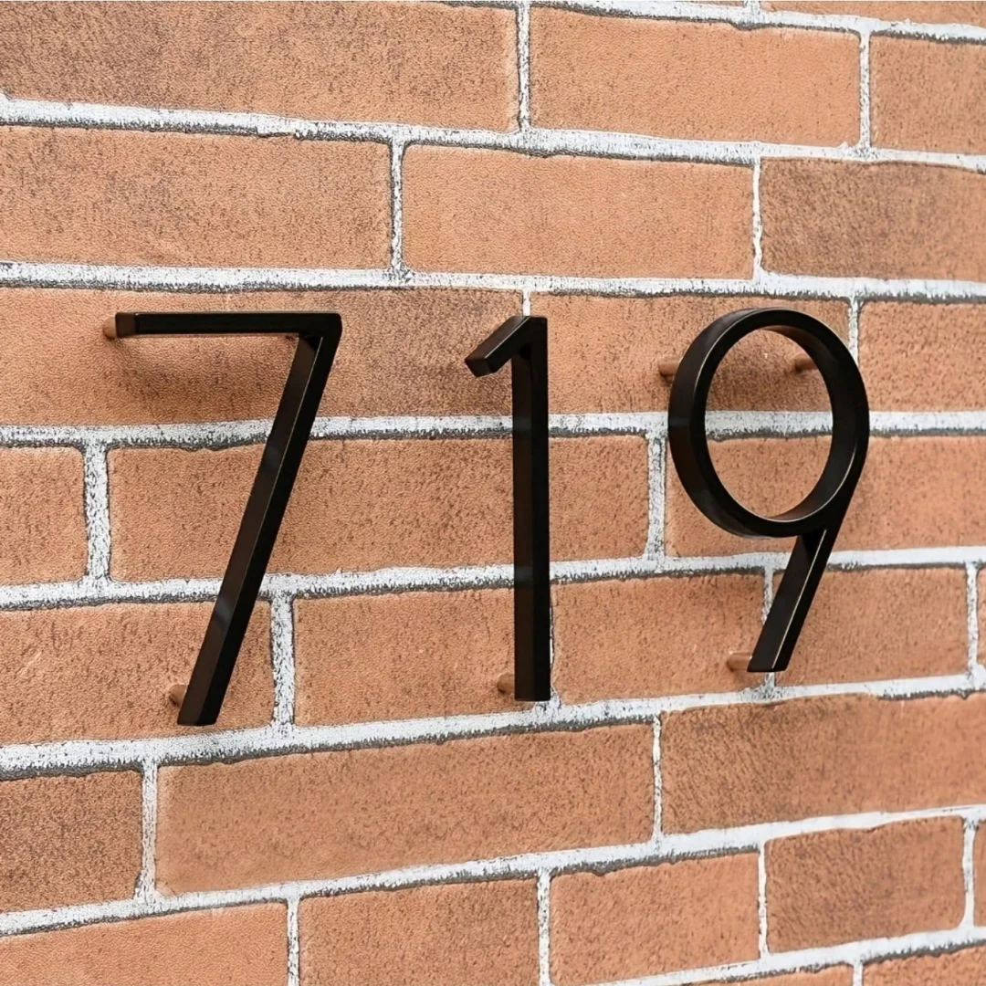 1PC 6inch House Number Outdoor Digital 0-9 Exterior House Numbers Address Plate Signs Name Plate Acrylic Sign