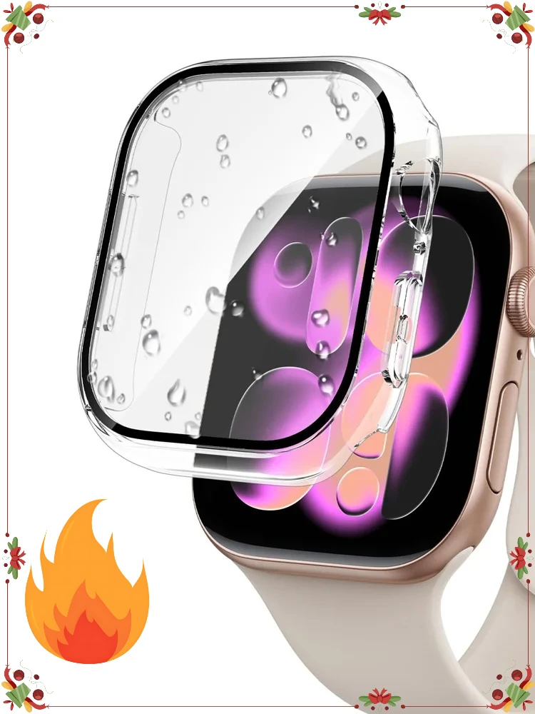 2pcs Tempered Glass Case For Apple Watch Accessories Series 