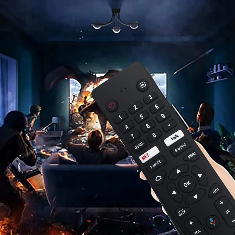 ABSQ-RC-NZ Control remoto de repuesto para VEON Smart 4K UHD LED HDTV Android TV sin funcionalidad de voz