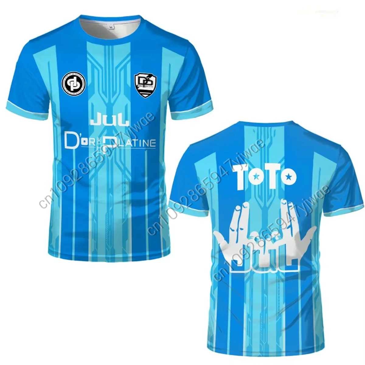 90 minuten juli Maillot Toto Et Ninetta Jerseys Dames Rap Cultuur Grafische T-shirts Ademend voetbalshirt Paar outfits