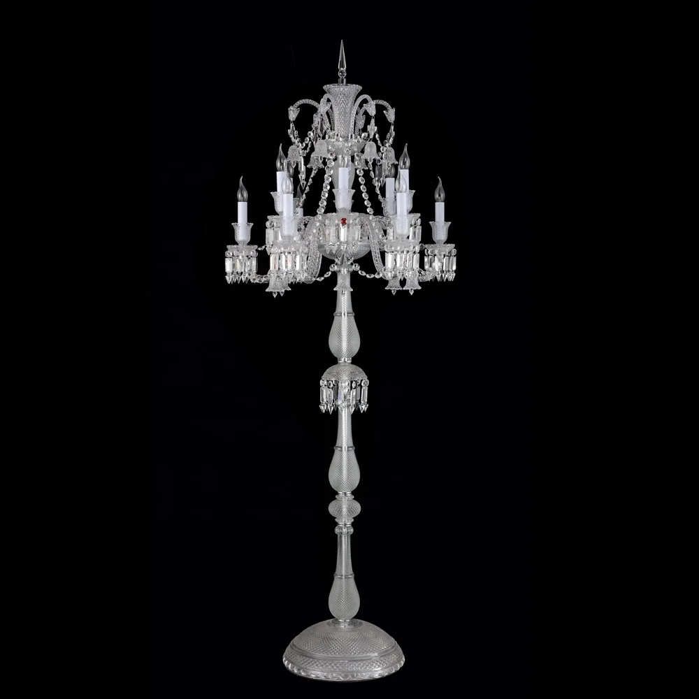 European home decoration crystal chandelier floor lamp