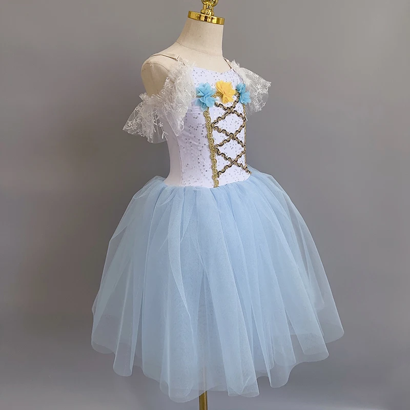 Dames Kinder Tutu Rok Performance Jurk Professionele Ballet Performance Jurk Lange Jurk Kleine Zwaan Fluffy Garen Jurk