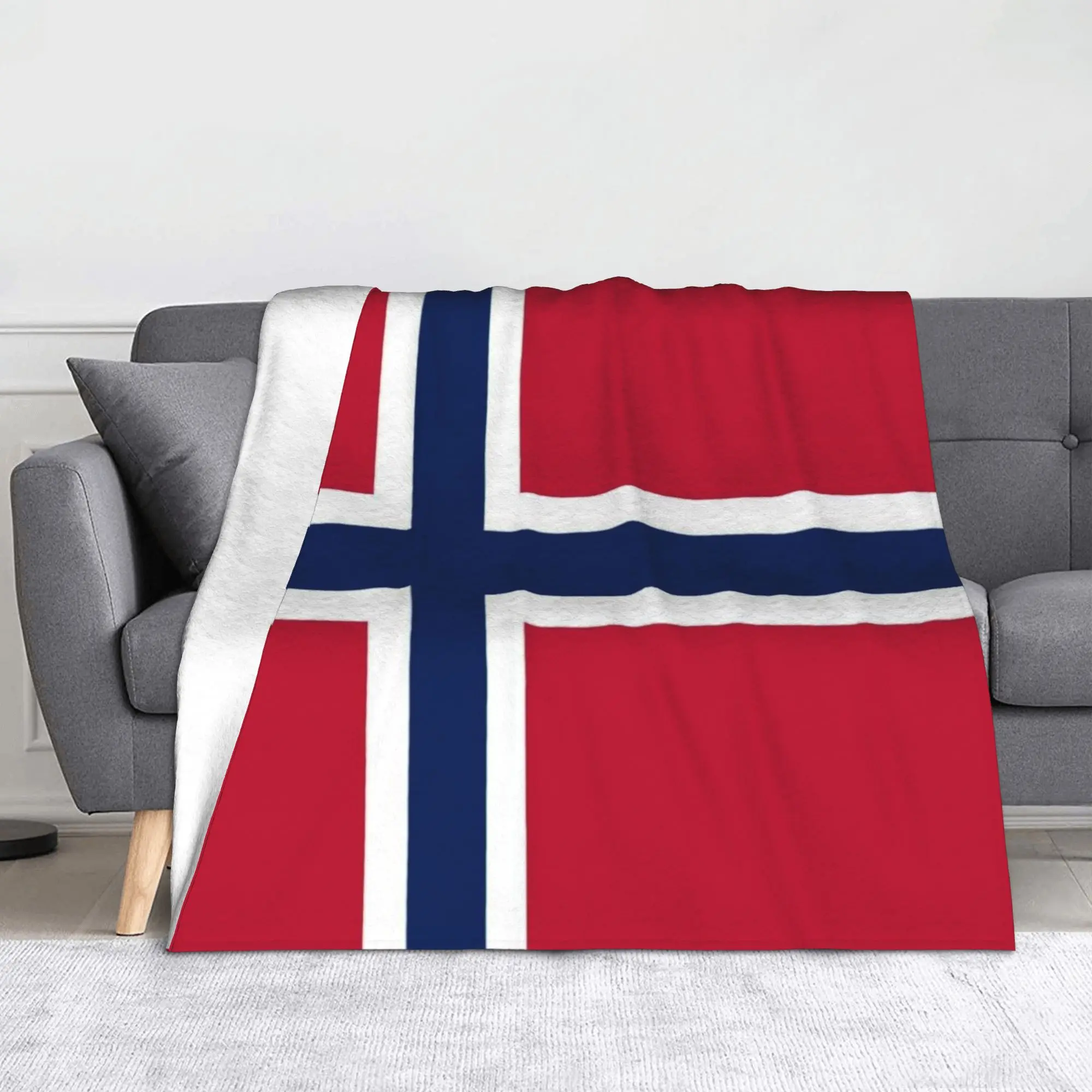 Norway Flag Norwegian Heritage Scandinavian Merch Blanket Super Soft Cozy  Throw Blankets for Sofa