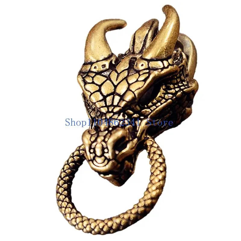 Colgante dragón artístico Metal 5asd para llavero y decoración mochila, accesorios únicos Paracord con dije