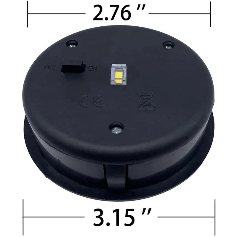 Paquete de 2 luces solares de repuesto para linternas, accesorios de repuesto de linternas solares redondas impermeables