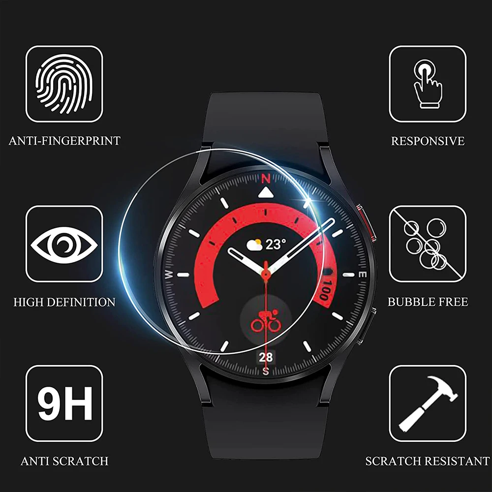 Tempered Glass for Samsung Galaxy Watch 5 pro 45mm Waterproof Anti-Scratch Screen Protector Galaxy watch4 Watch5 5 4 44mm 40mm