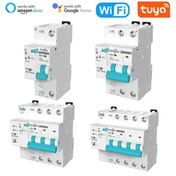 Din Rail Tuya WIFI Metering Circuit Breaker Smart Life Timer Remote Control Automatic Wireless Interruptor Reclosing Switch