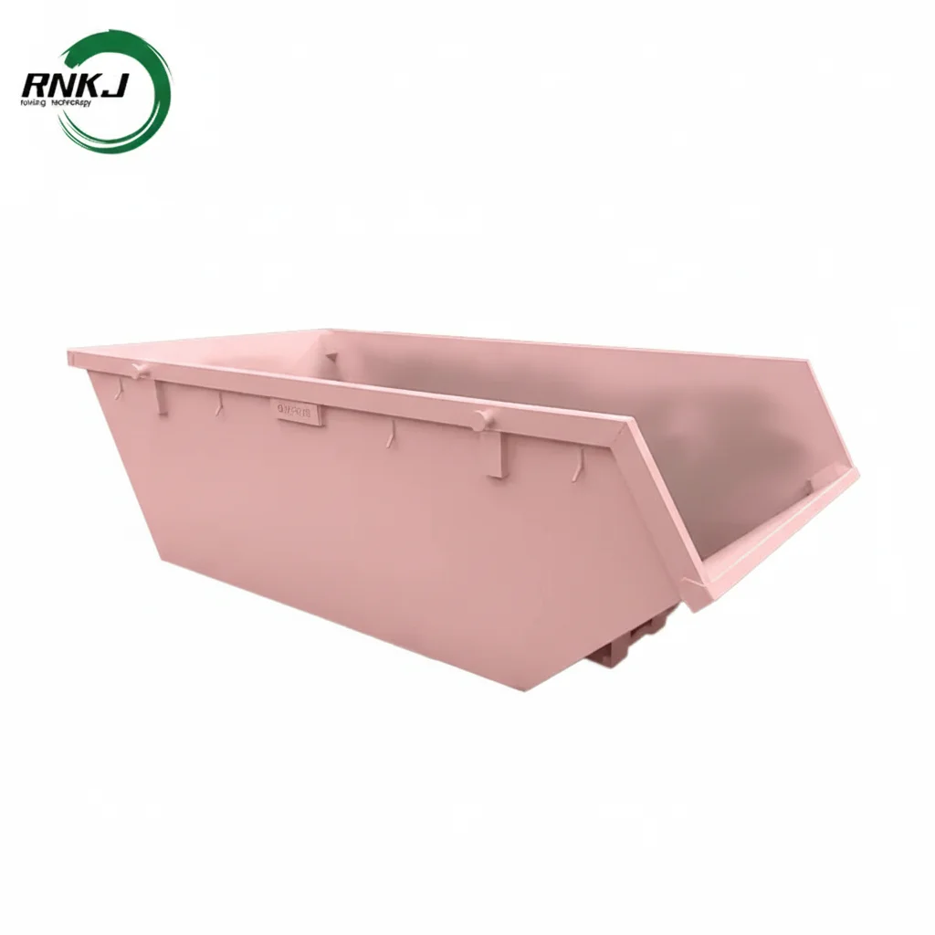 RNKJ Hook Lift Skip Bin Industrial Waste Transfer Container with Lifting Lugs