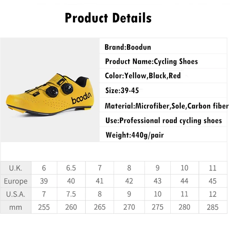 New Ultralight Cycling Road Shoes Carbon Fiber Self-Locking Pro Bike Shoe Breathable Bicycle Racing Athletic Sneakers Men