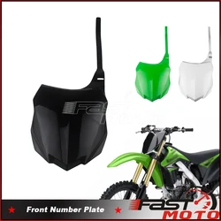 Motorcycle Motocross Supermoto Enduro Plastic Front Number Plate Fairing Mask For Kawasaki KX250F KX450F KX 250F 450F 2013-2016