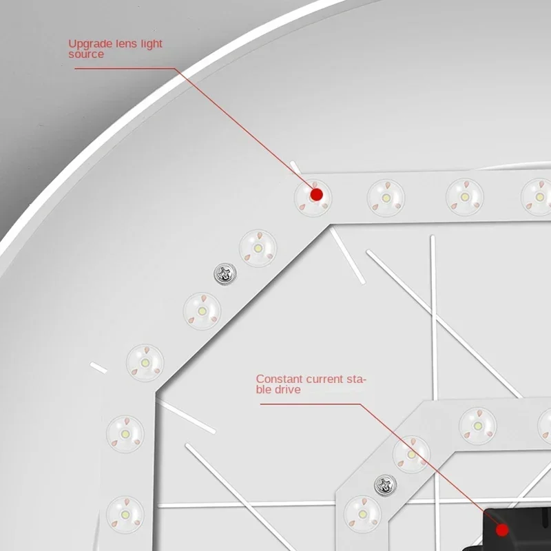 Study Eye Protection Simple Bathroom Circular Ultra-thin LED Bedroom Balcony Lamp Hallway Lamp  Three Prevention Ceiling Lamp