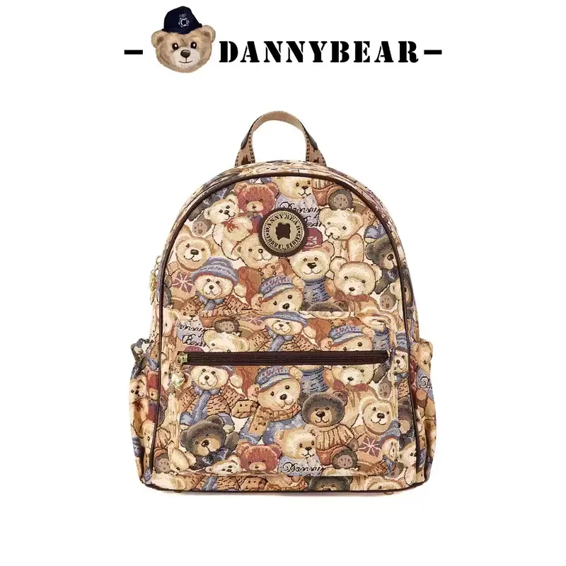 Catoon Little Bear Travel Backpacks Casual Shoulder Bags Men  Women Joker Schoolbags Take A Holiday Shoulder Bags Christmas Gift