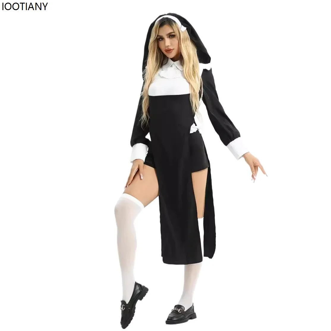 CosplayWomen Sexy monja Cosplay disfraz Halloween adulto Virgen María puesta en escena vestir carnaval Fiesta Temática vestido de lujo Co