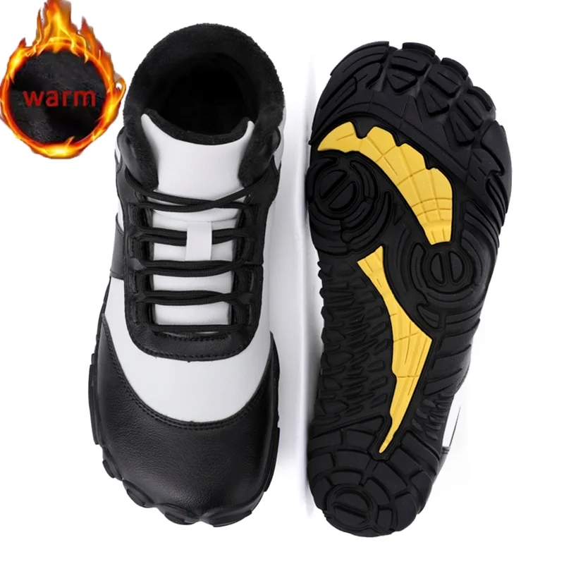 الشتاء للجنسين الثلوج أحذية الرجال الشتاء خمسة أصابع الثلوج الأحذية مقاوم للماء الثلوج القطن الأحذية حافي القدمين المضادة للانزلاق الرحلات حذاء للسير مسافات طويلة #3