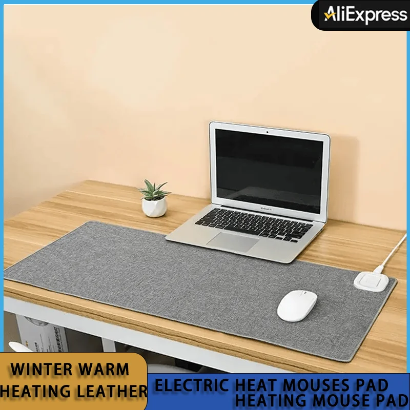 Electric Heat Mouse Pad Table Mat Display Temperature Heating Mouse Pad Keep Warm Hand For Office Computer Desk Keyboard Winter