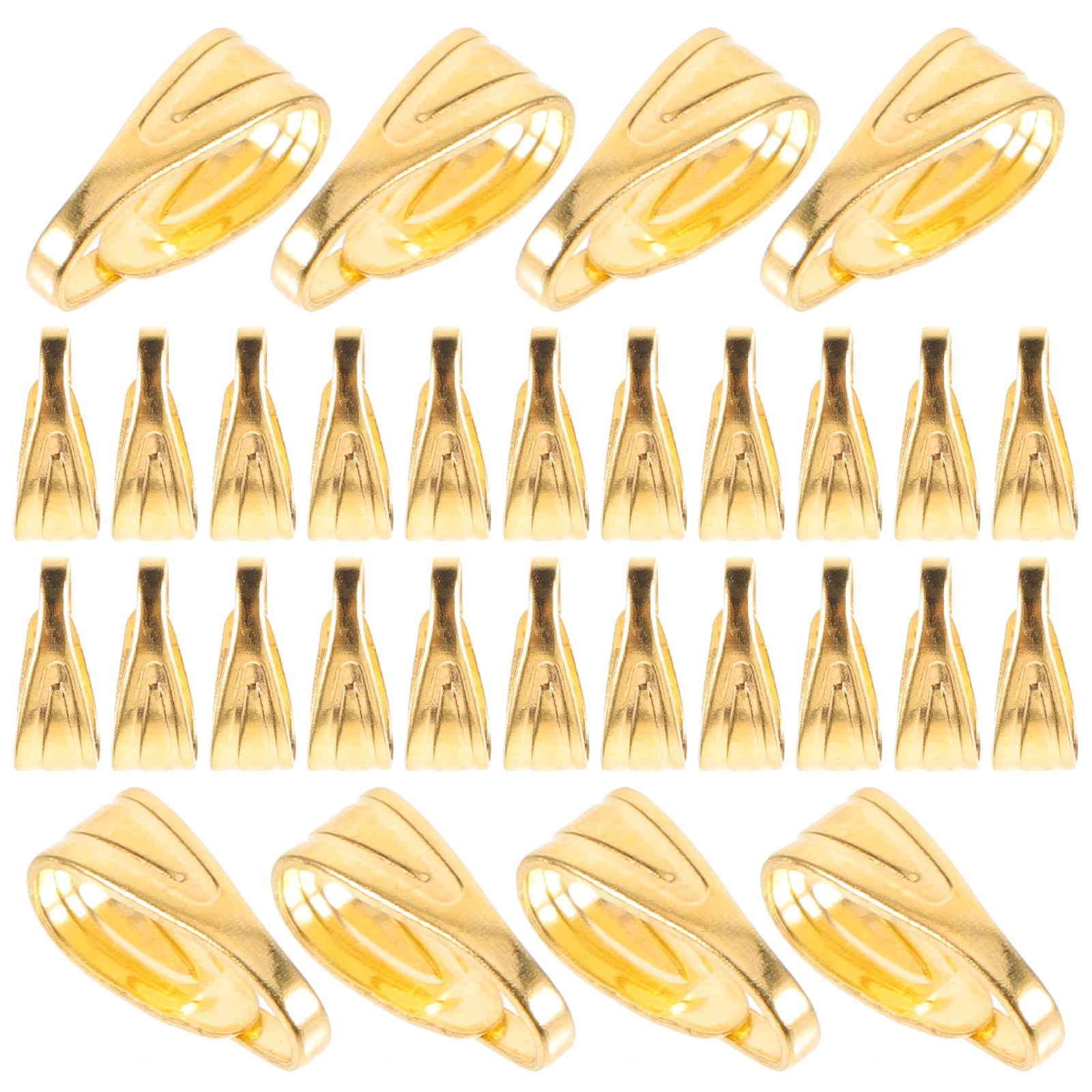 

200pcs Necklace Pendant Clasp Charm Holder Bail Buckle Pinch Iron Golden 2x6mm DIY Jewelry Making Bracelet Clasps Accessories