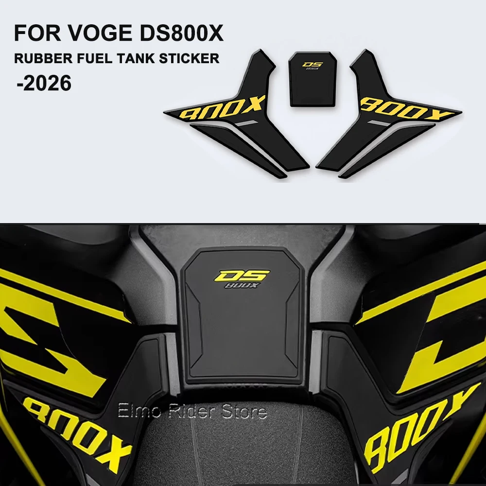 

DS800X Motorcycle Accessories Rubber Tank Pad Stickers Kits Fuel Tank Side Pad Gas Cap Stickers Protection For VOGE DS800X 2026