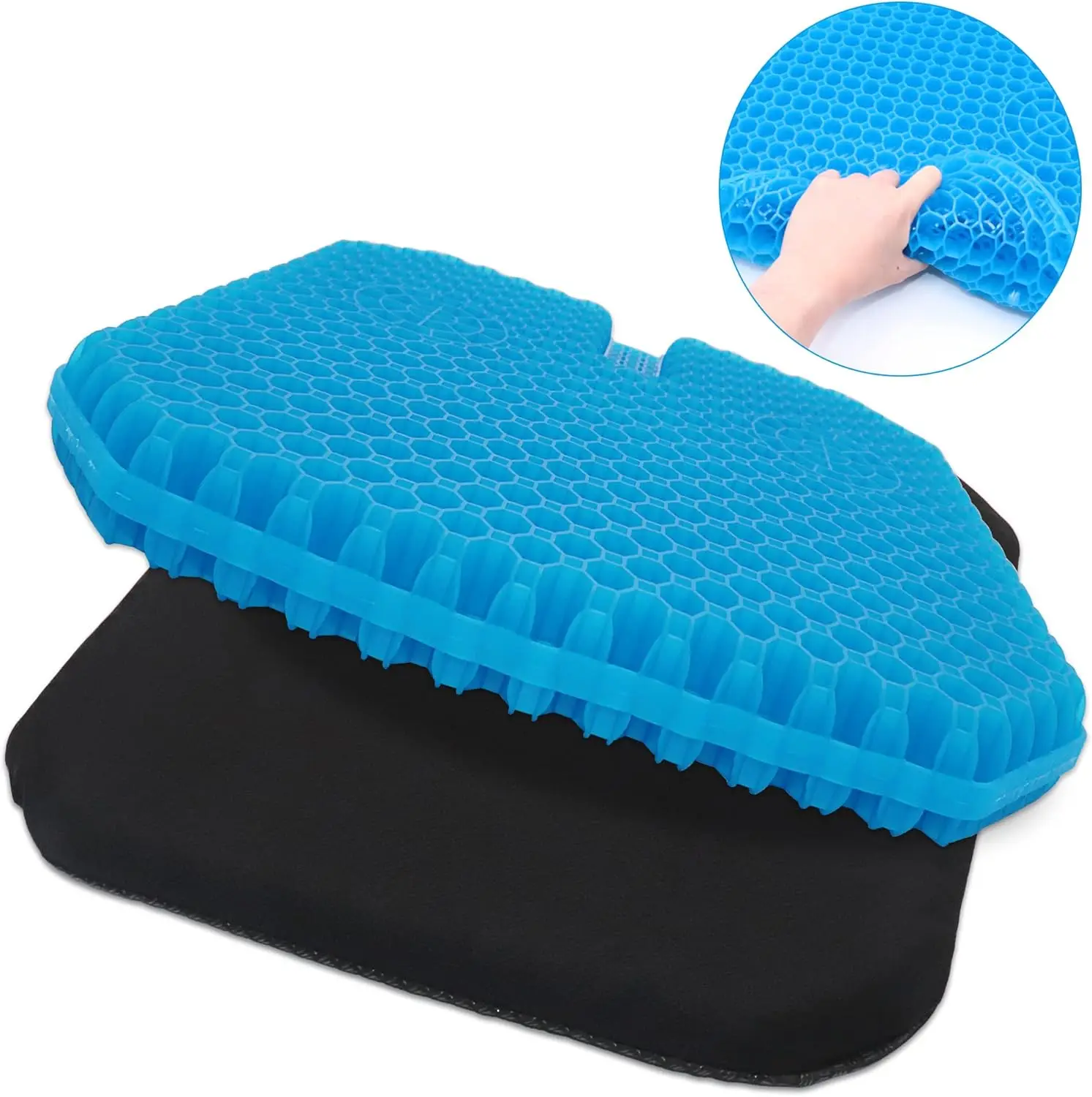 Gel Seat Cushion, Double Layer Egg Gel Cushion for Pressure Relief, Seat Cushion for The Car,Office,Wheelchair&Chair.Breathable