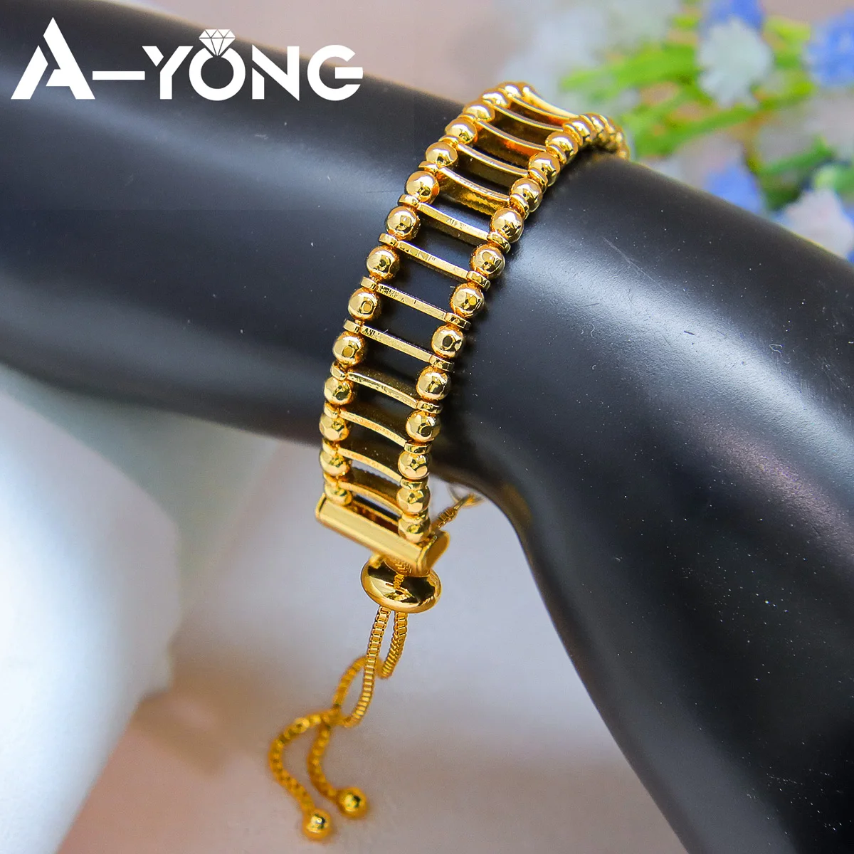 

Arabic Gold Plated Bracelet 21k Gold Color Fashion Hollow Out Hand Chain Dubai Women Luxury Vintage Wedding Jewelry
