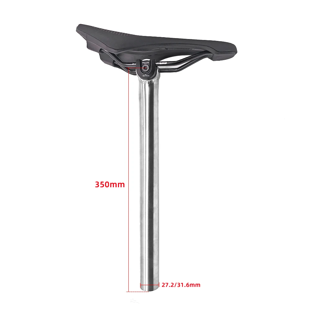 (فقط تناسب وسائد المقعد 7x7 مللي متر) 27.2 مللي متر 31.6 مللي متر ضياء 350 مللي متر طول مقعد التيتانيوم أنبوب سبائك التيتانيوم مقعد دراجة آخر