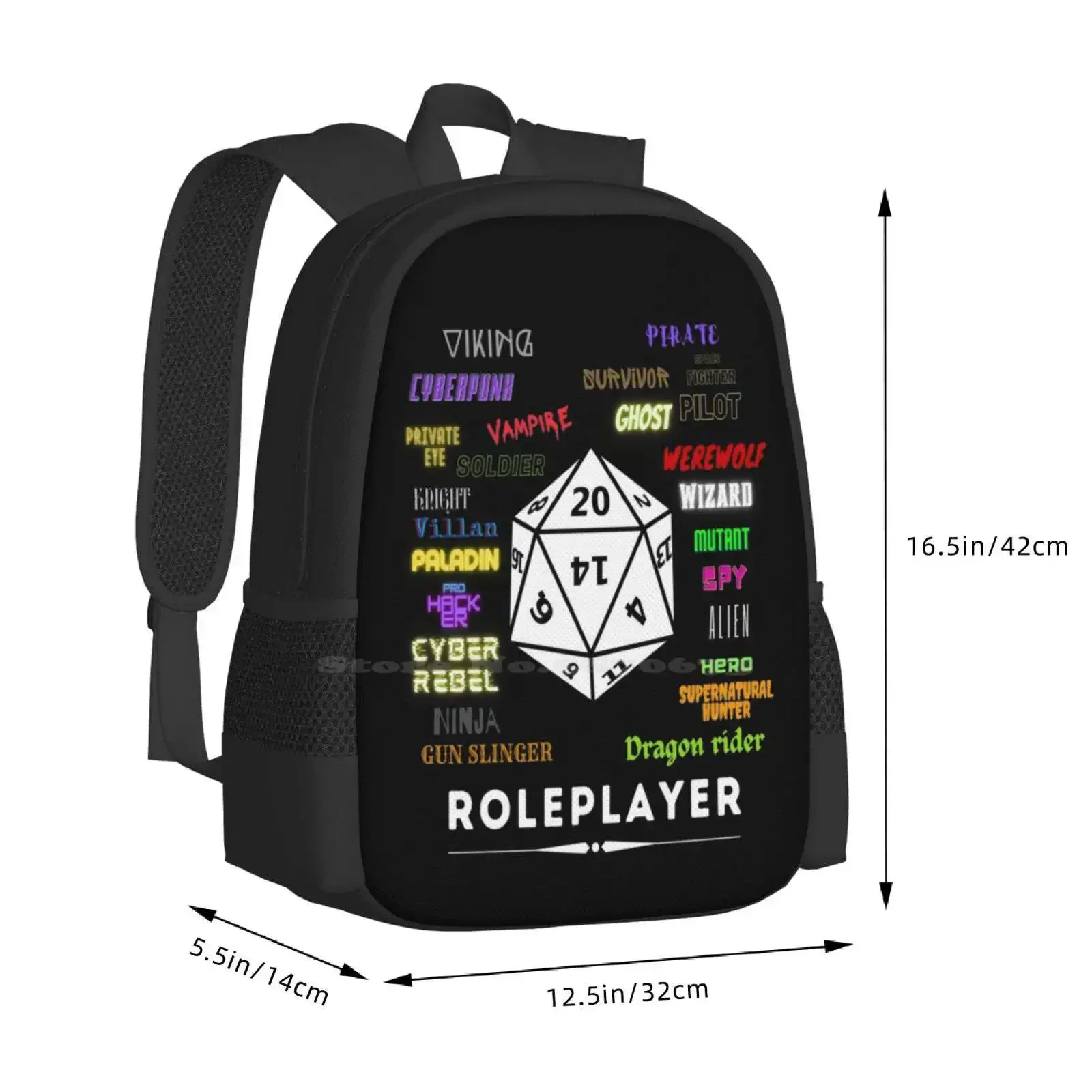 لعب الأدوار يعيشون العديد من حياة رائجة البيع حقيبة مدرسية على ظهره حقائب أنيقة الهروب الطالب الذي يذاكر كثيرا المهوس الخيال لعب الأدوار Dnd النرد #3